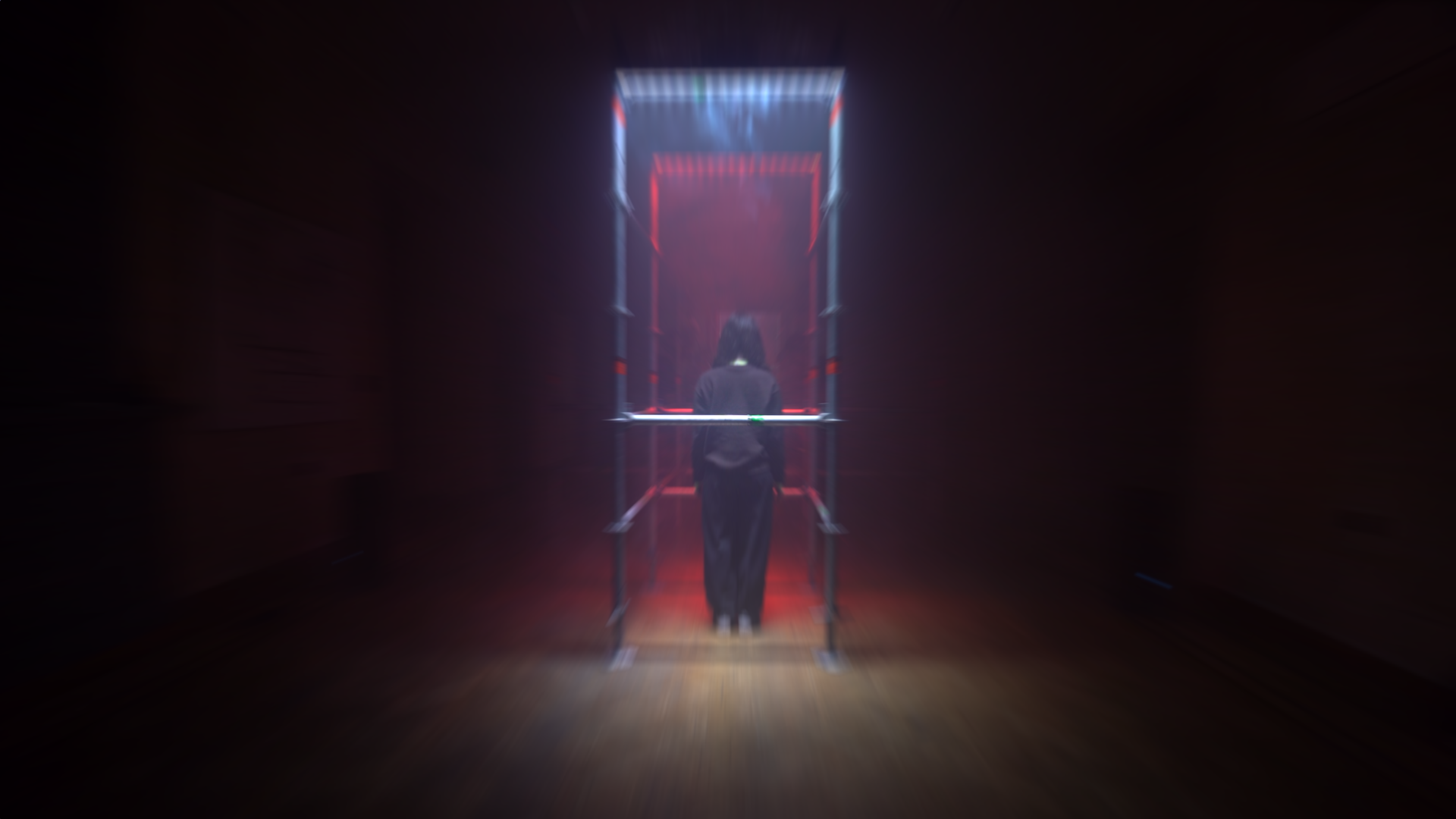 Audience member inside the frame