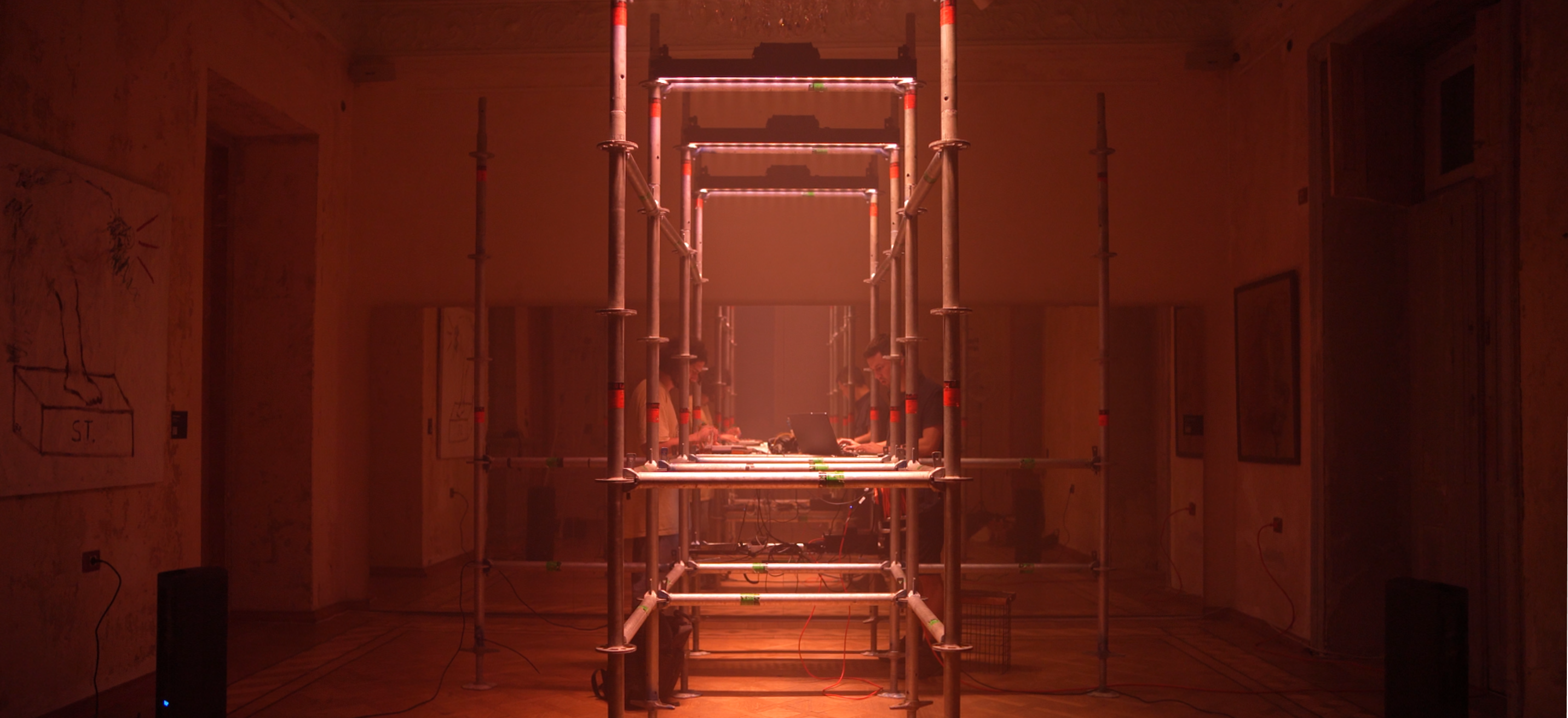 Embodiembient — scaffolding structure at Fluxus, Baku